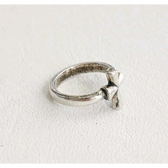 James Avery Retired 925 Sterling Silver St.Teresa Cross Ring Size 3.75 - Picture 2 of 7
